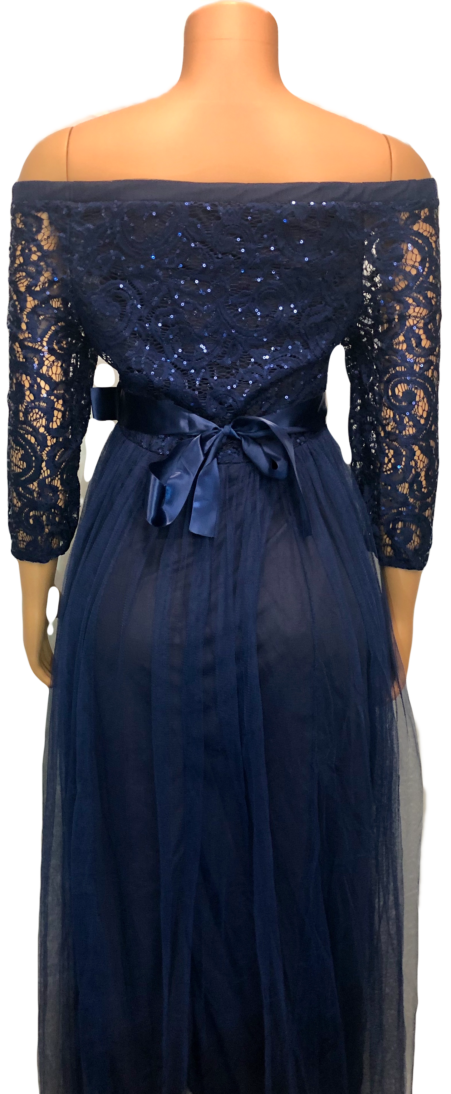 Gold and Blue - Lace Dress